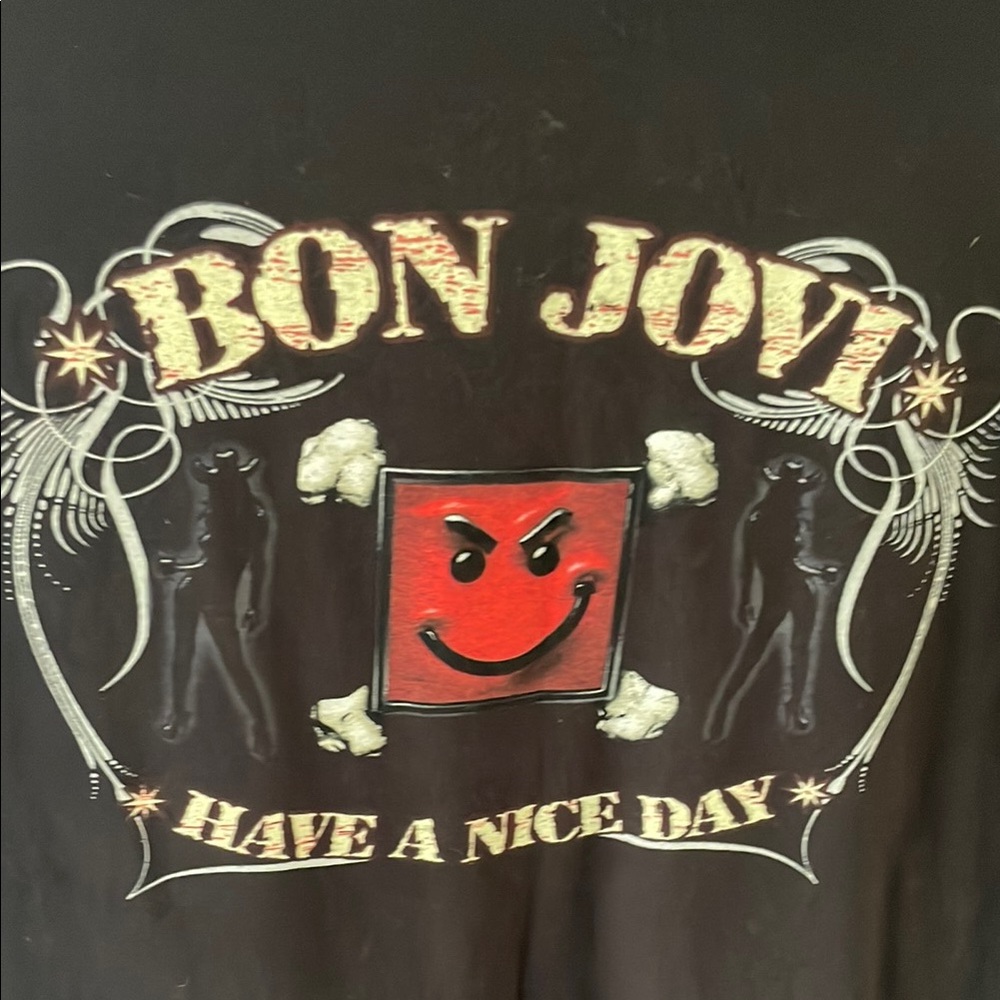 Bon Jovi Graphic T-Shirt in Black - Picture 3 of 3